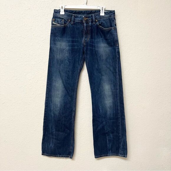 Diesel Jeans Mens Zaghor Regular Bootcut Medium Blue Washed Button Fly Sz 31x32 - Picture 1 of 7